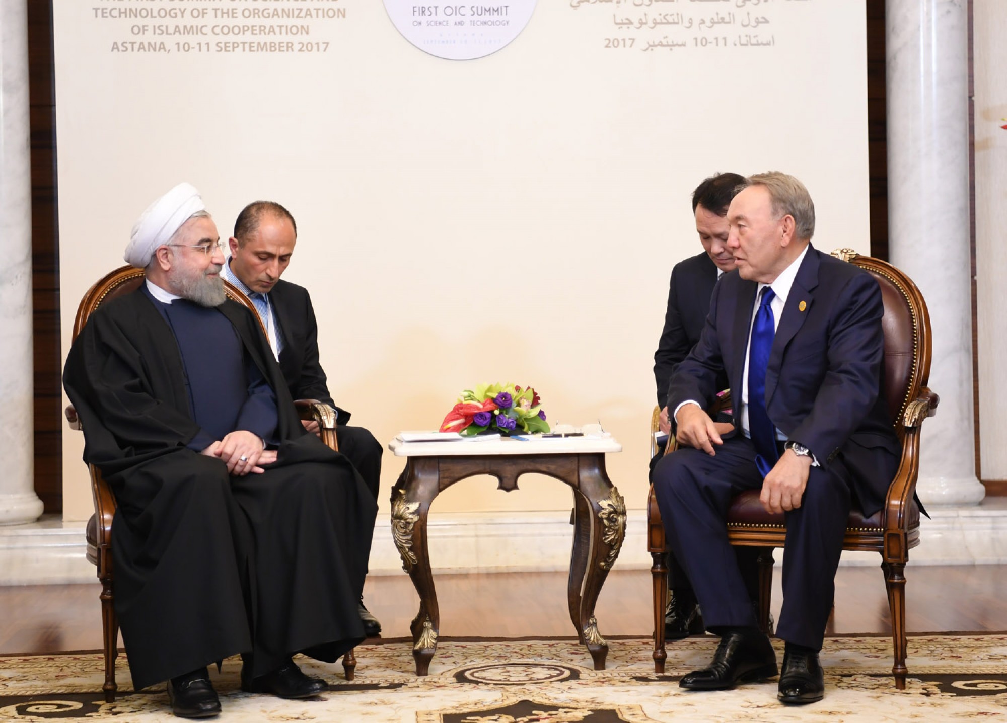 President Nazarbayev met with Iranian President