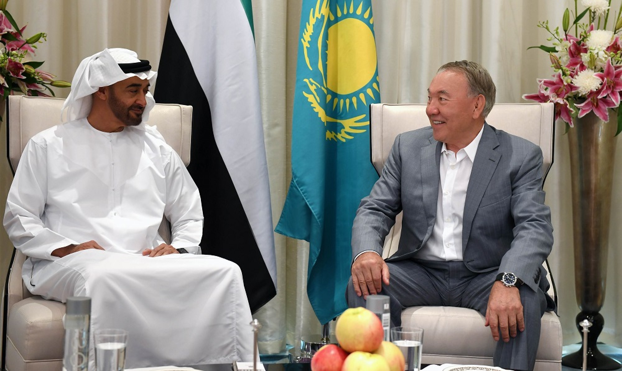Nursultan Nazarbayev meets with the Crown Prince of Abu Dhabi 
