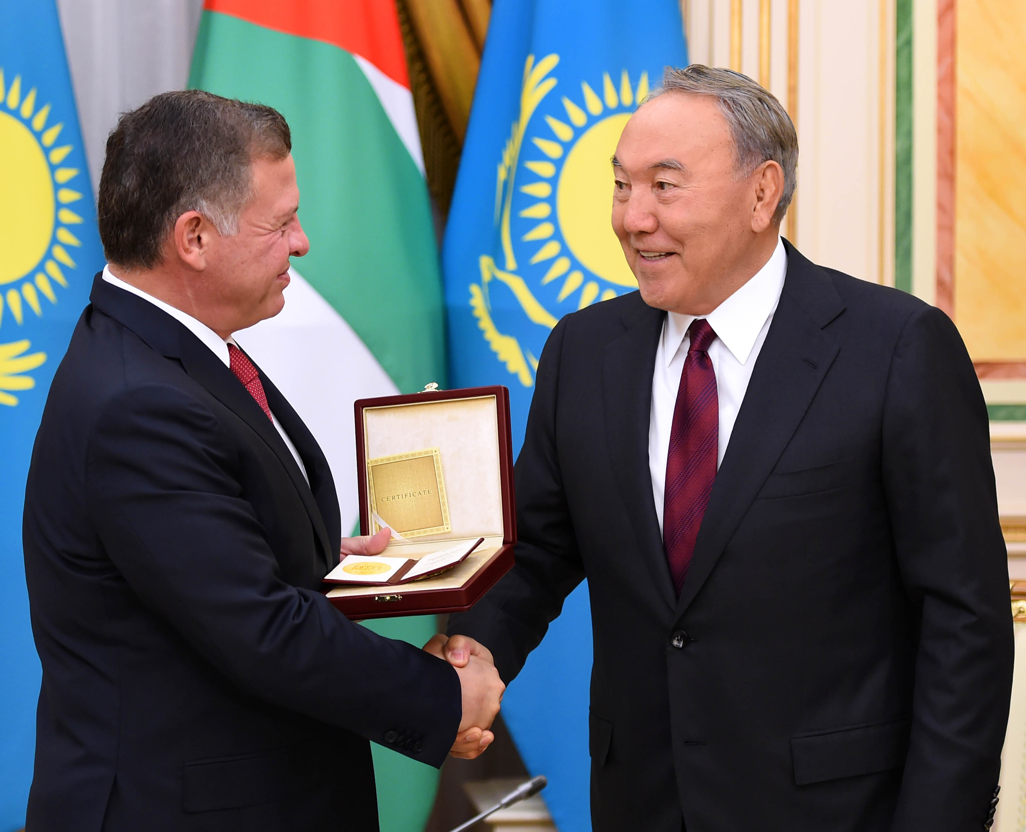 Nazarbayev meets with Jordan’s King Abdullah II