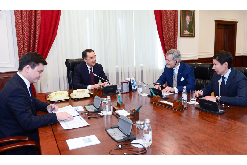  Bakytzhan Sagintayev holds a meeting with Gunter Pauli