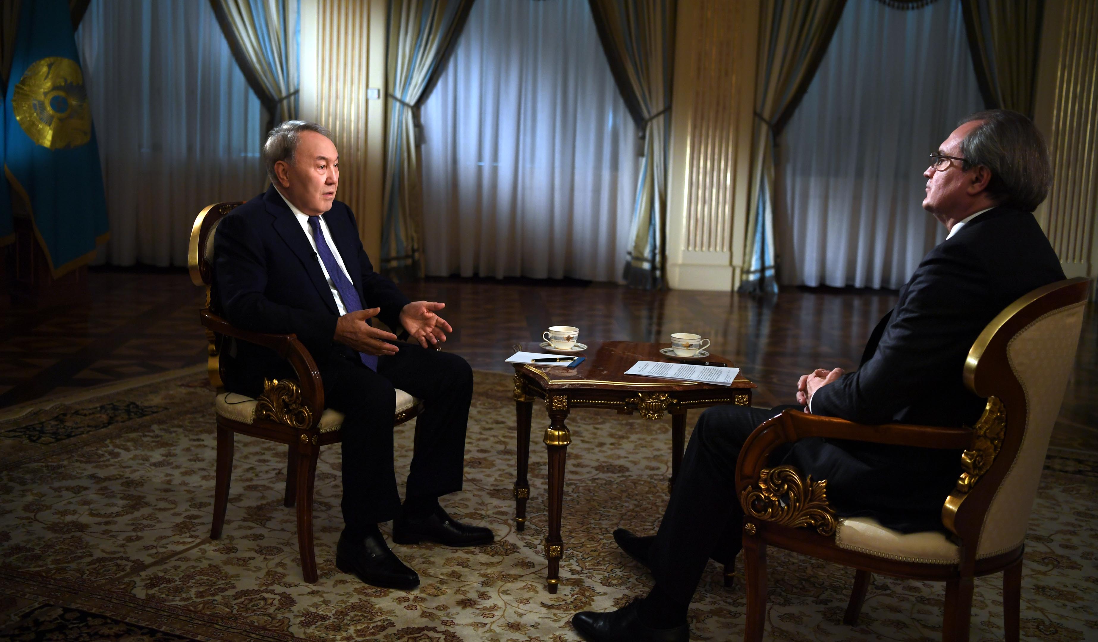 Kazakh President gave an interview to Russian TV channel