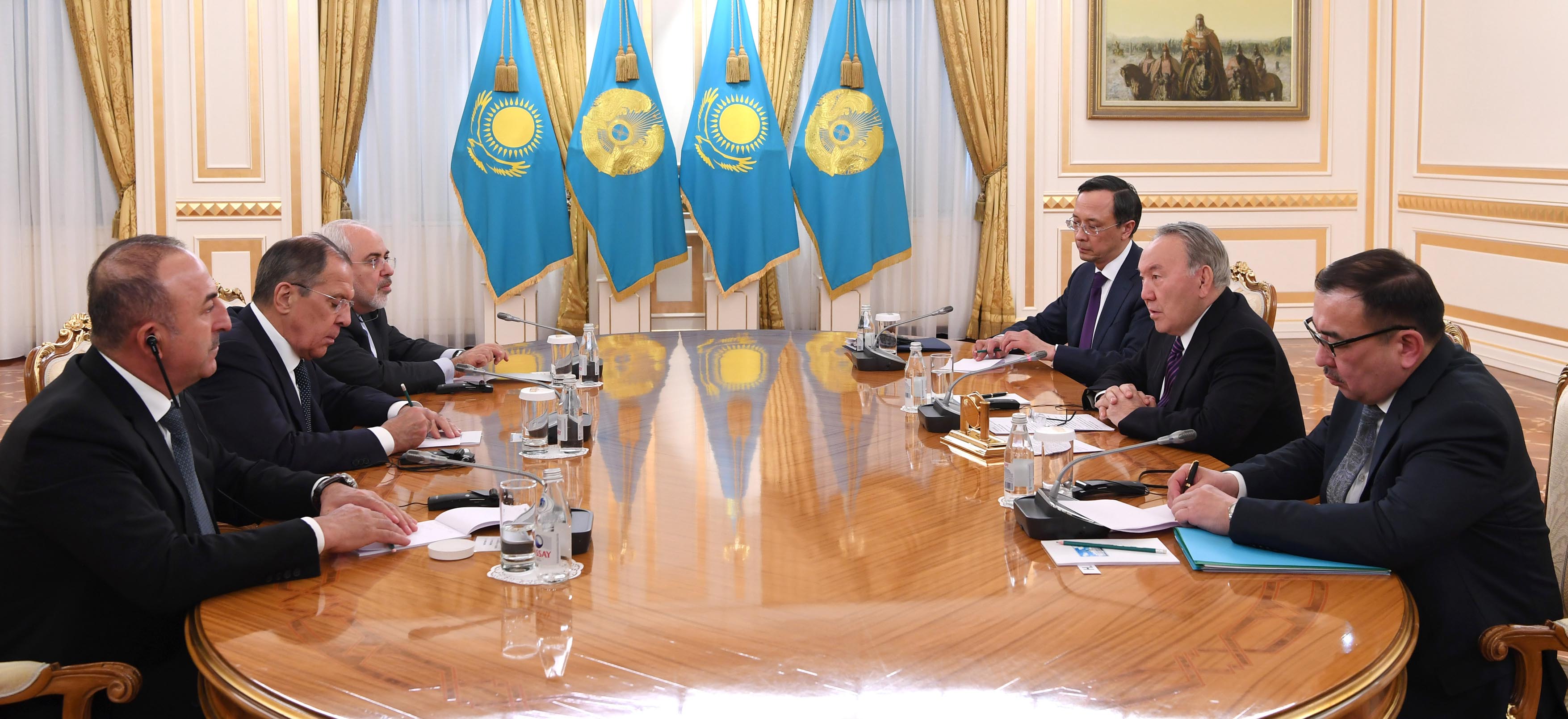 Kazakh President receives Foreign Ministers of Guaranteeing Powers in the Astana Process on Syria