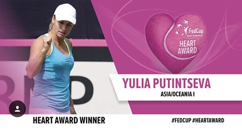 Kazakhstani tennis player wins the Fed Cup Heart Award – 2018