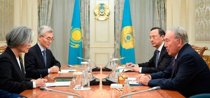 Kazakh President holds a meeting with Minister of Foreign Affairs of the Republic of Korea