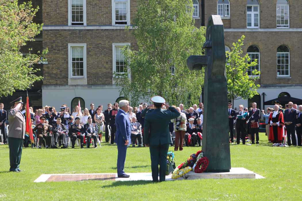 Embassy of Kazakhstan in the UK participates in wreath laying ceremony at the Soviet War Memorial