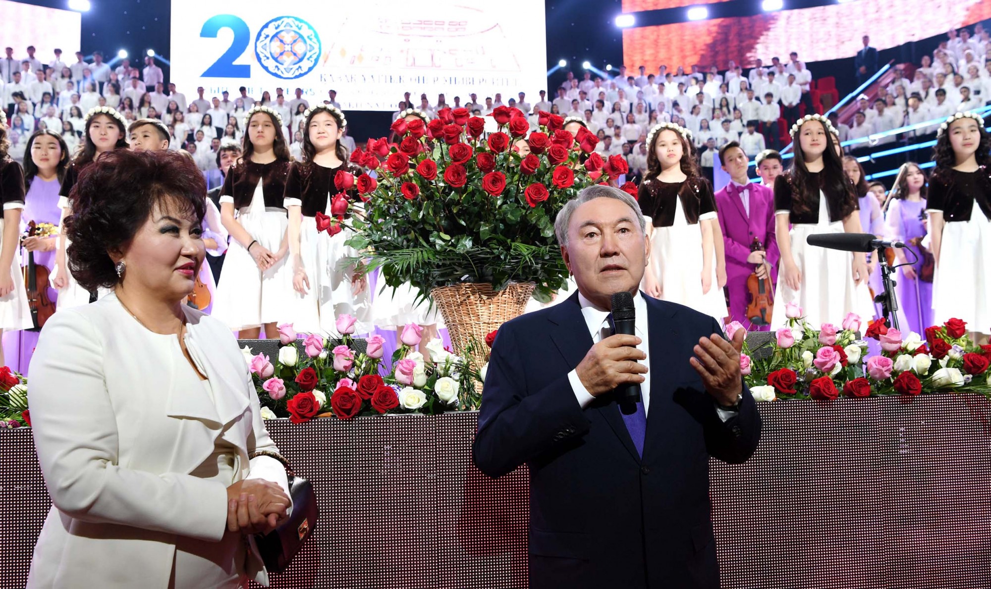 Kazakh President participates in celebration dedicated to the 20th anniversary of Kazakh National University of Arts