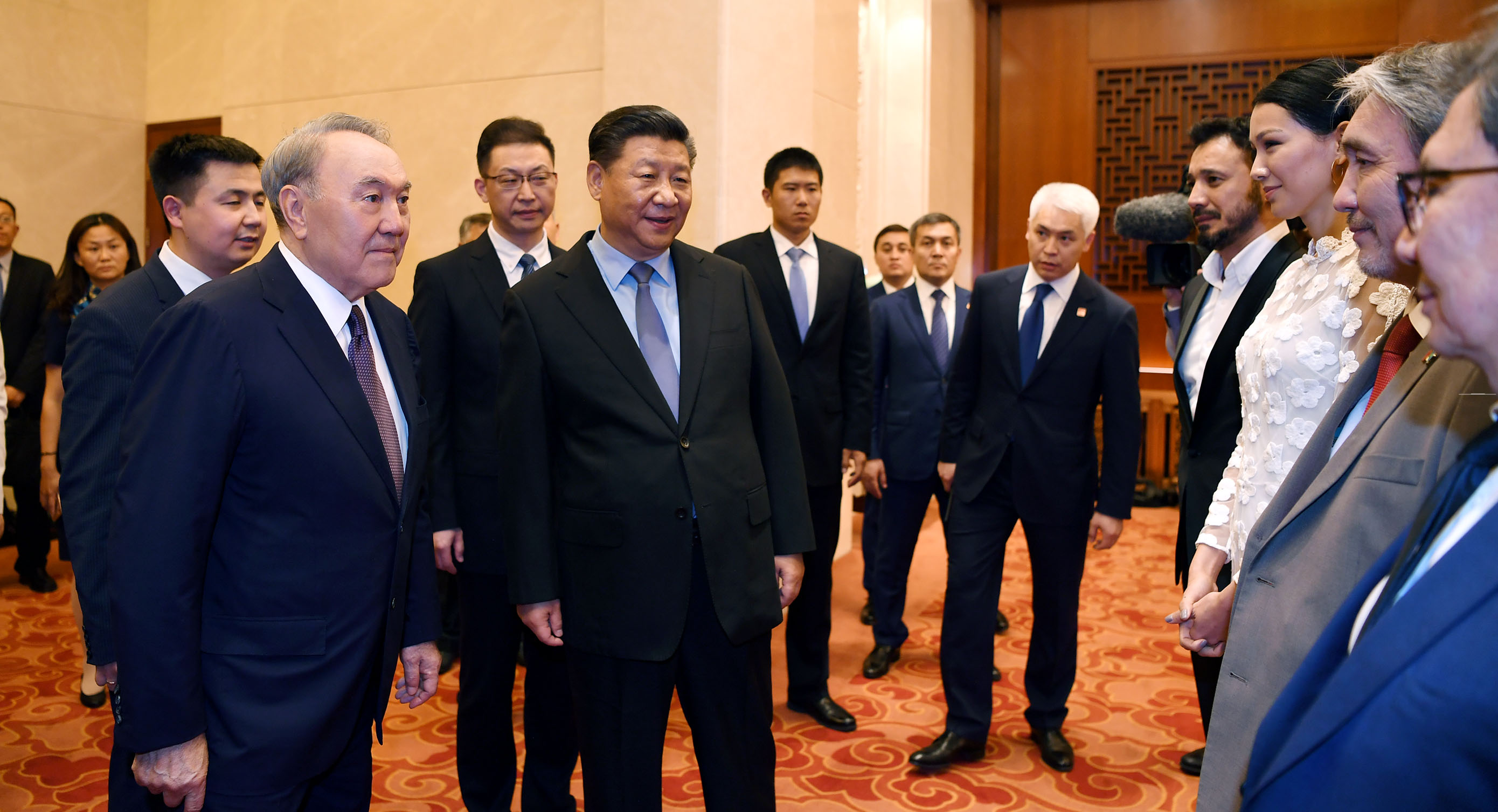 Kazakh President meets with the actors of Composer film