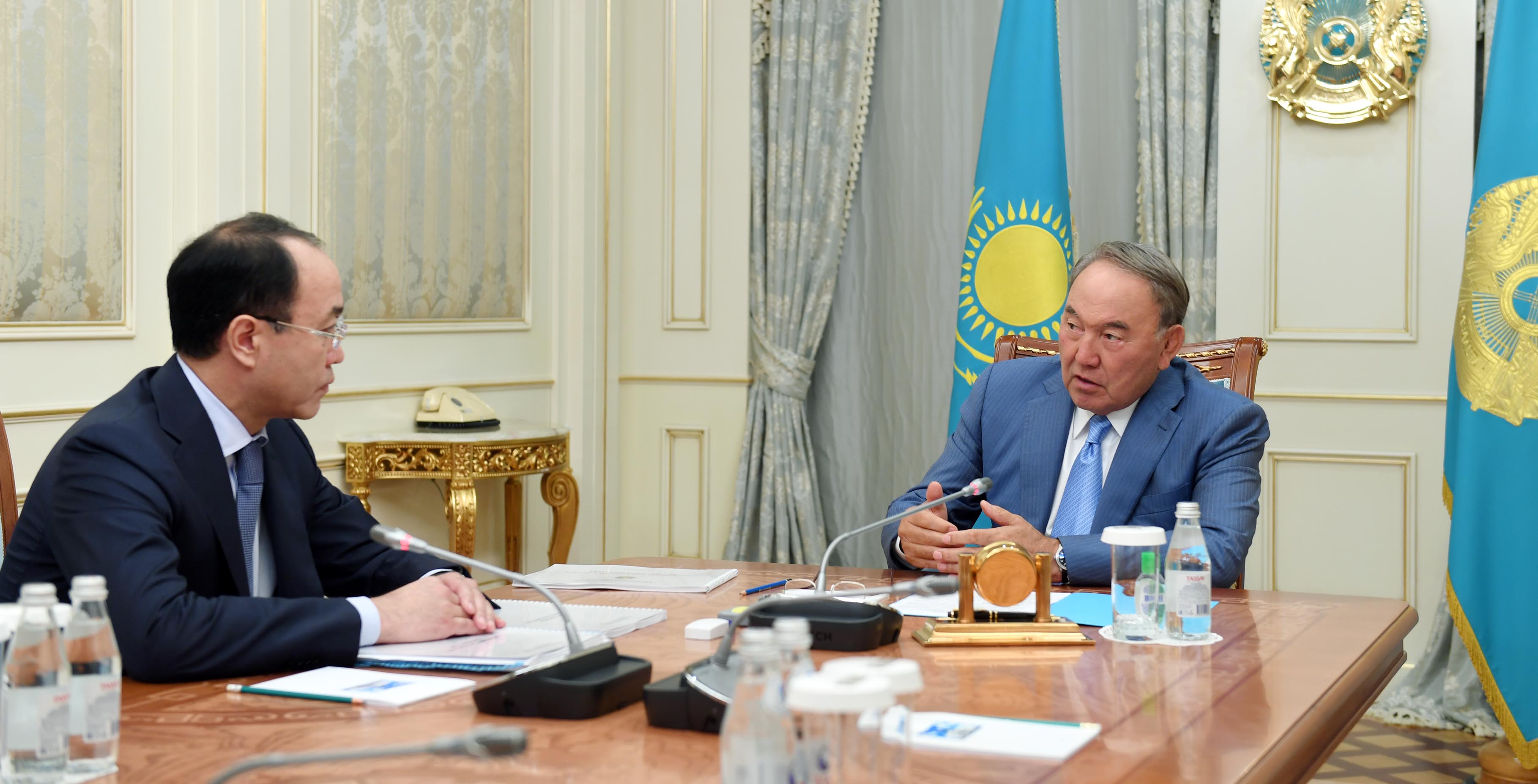 Nursultan Nazarbayev receives Prosecutor General Kairat Kozhamzharov
