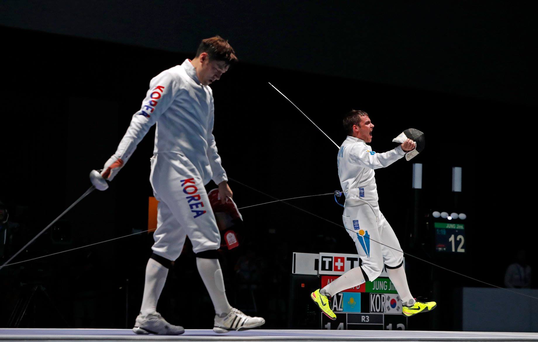 Kazakhstan's epee fencer wins gold medal at the Asian Games 2018