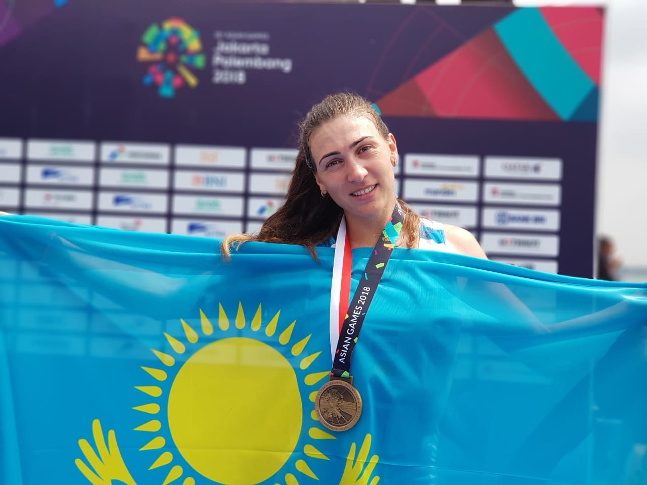 Alexandra Opachanova wins bronze medal in rowing at the Asian Games 2018