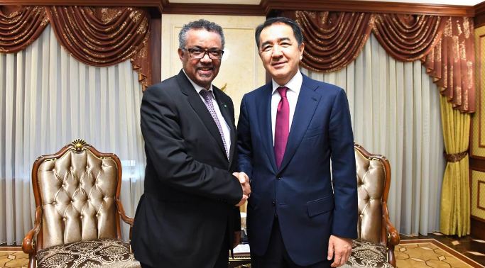 Kazakh PM discusses issues of improving health care system with WHO Director General Tedros Ghebreyesus