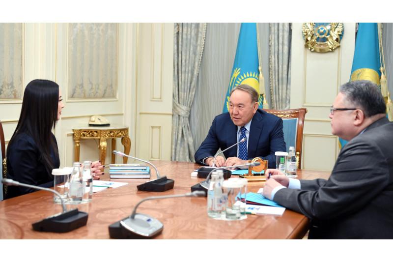 Nursultan Nazarbayev recieves Dinzukhra Tlendiyeva