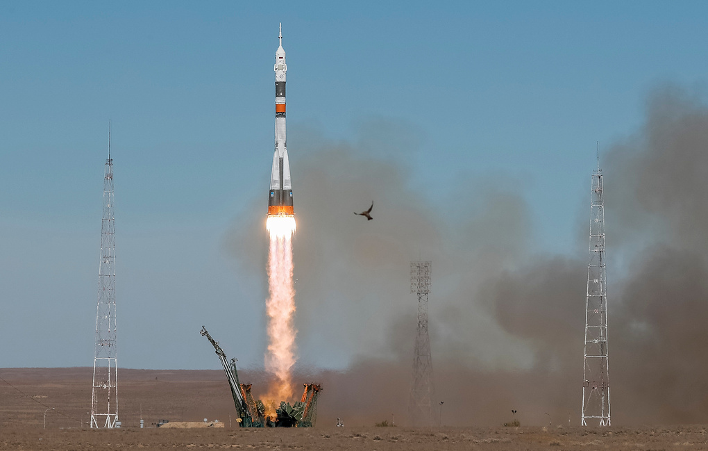 Soyuz-FG carrier rocket with Soyuz MS-11 manned spacecraft blasted off Baikonur Cosmodrome