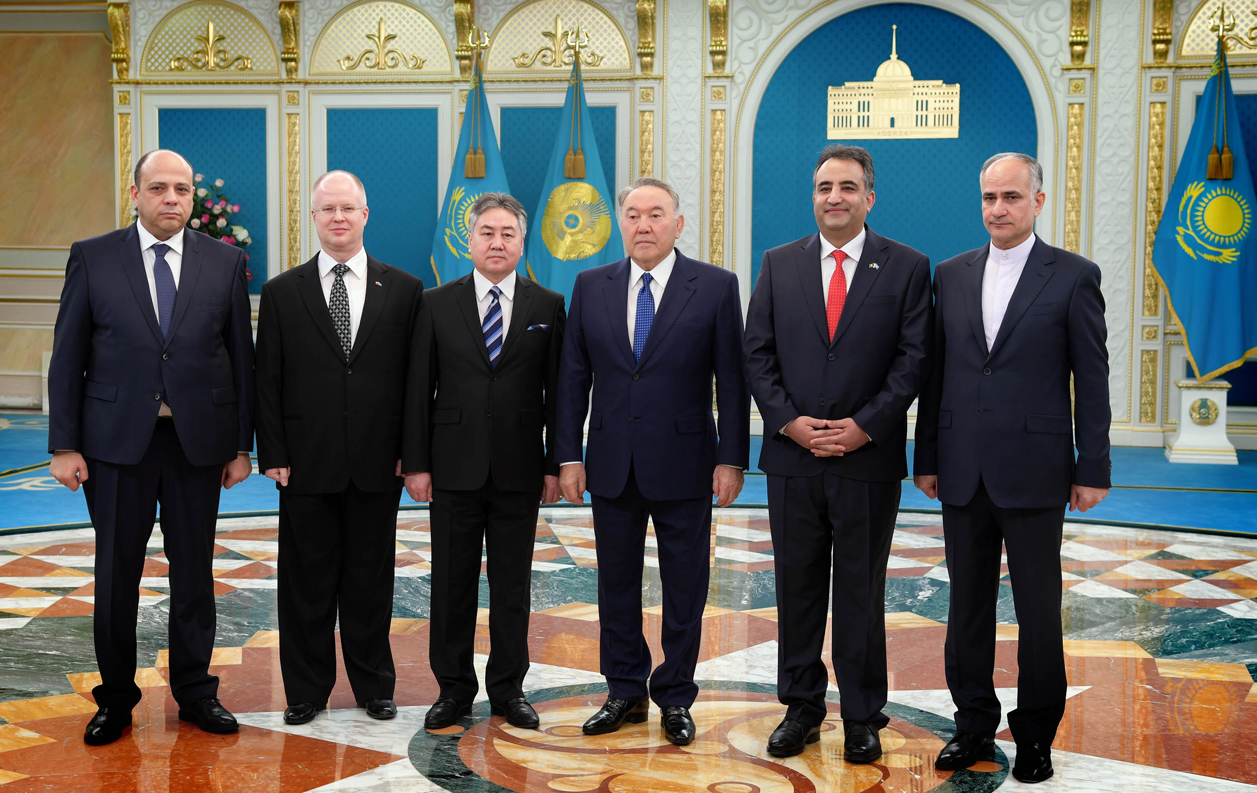 Kazakh President participates in the ceremony of accepting credentials