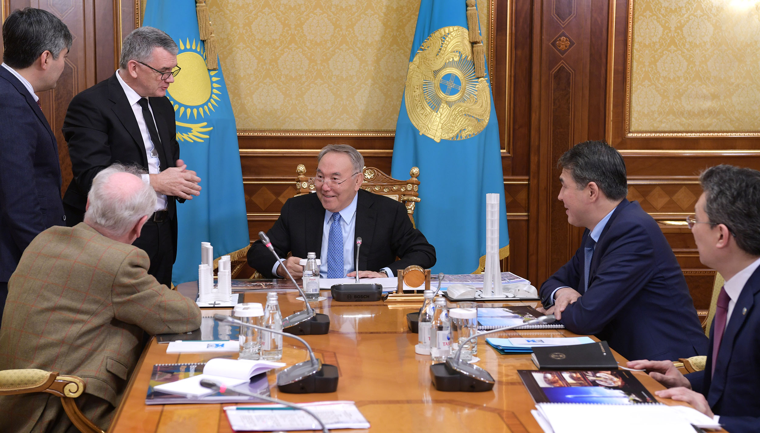 Nursultan Nazarbayev meets with Rolf Draak and Mehran Eftekhar