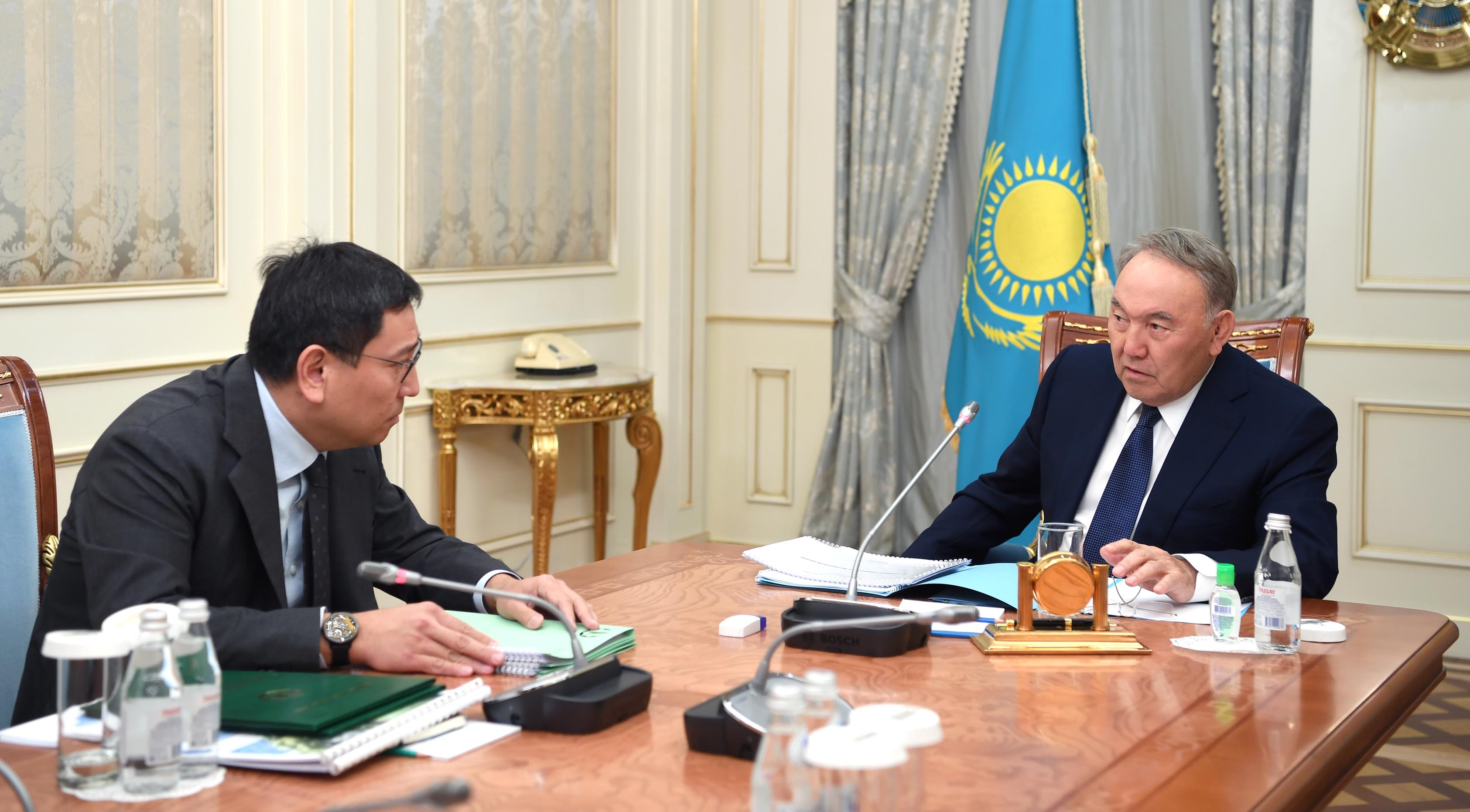 Nursultan Nazarbayev meets with Chairman of the National Bank Yerbolat Dossayev
