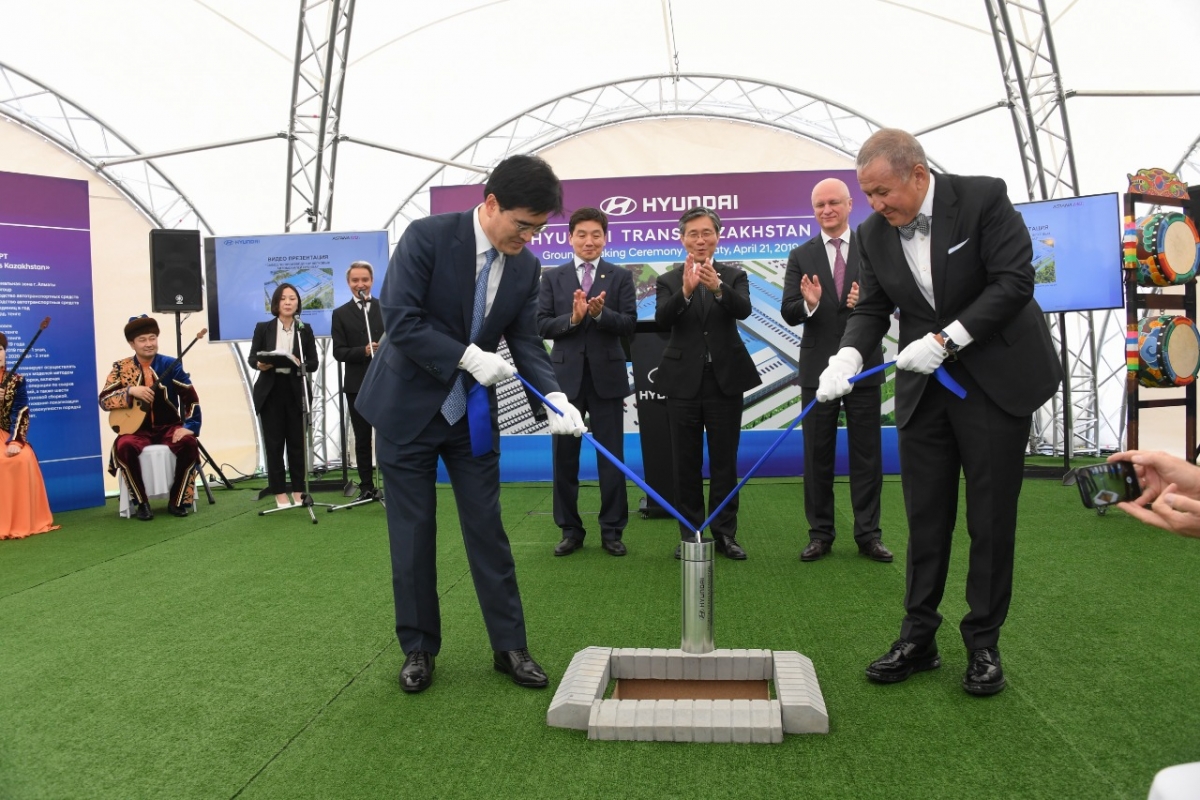 First stone for construction of Hyundai Kazakh-Korean car production plant laid in Almaty