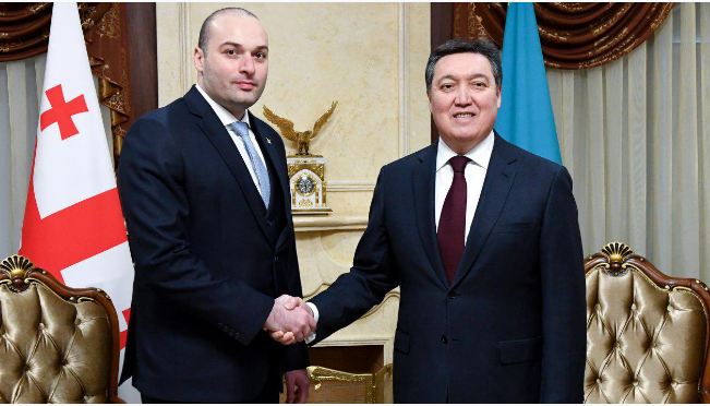 Askar Mamin meets with Georgian Prime Minister Mamuka Bakhtadze