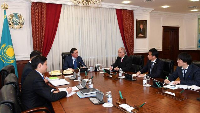Askar Mamin discusses development of trade and economic cooperation with Ambassador of Japan Tatsuhiko Kasai