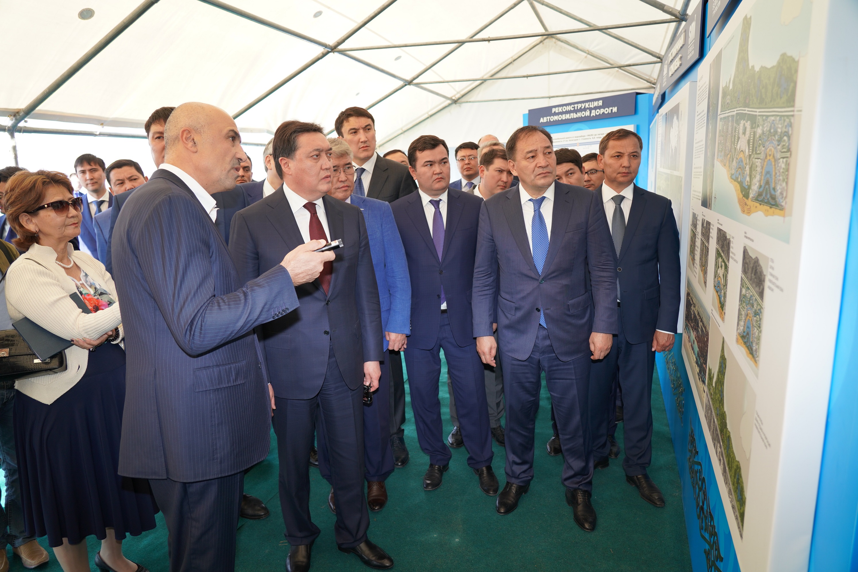 Askar Mamin participates in ceremony of launching construction of new international tourist complex on the Caspian coast