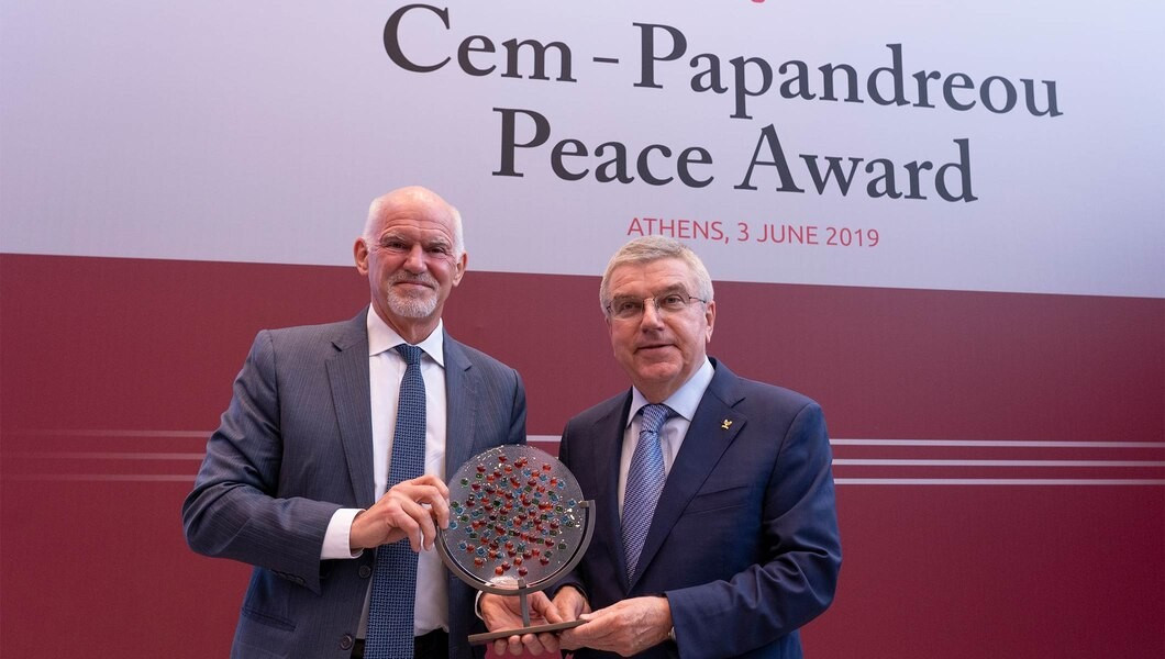 IOC President awarded international peace prize