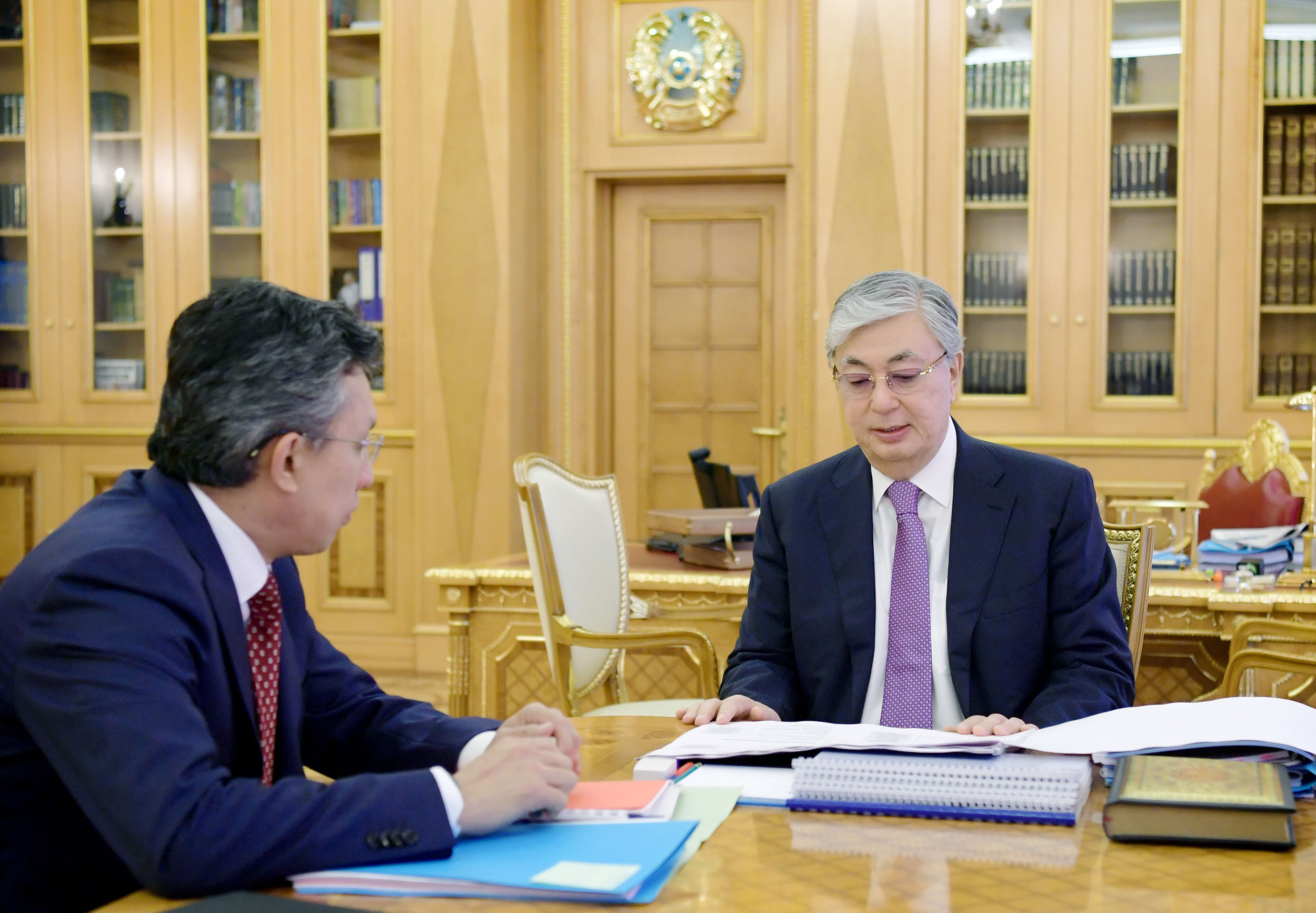 Kassym-Jomart Tokayev receives Minister of Trade and Integration Bakhyt Sultanov