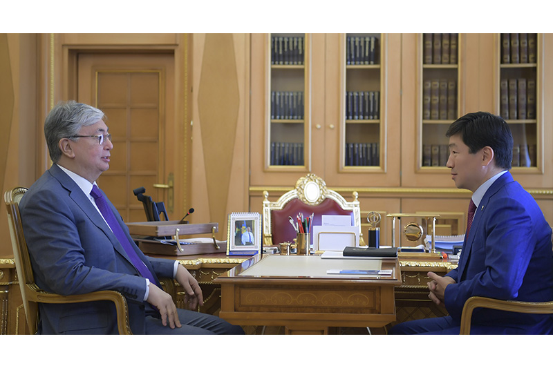 President of Kazakhstan receives the First Deputy Chairman of the Nur Otan Party, Bauyrzhan Baybek