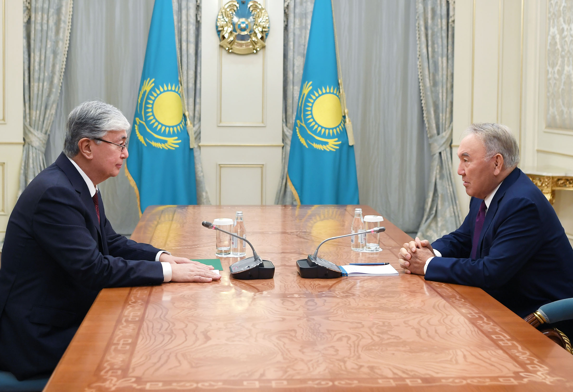Nursultan Nazarbayev meets with President of Kazakhstan Kassym-Jomart Tokayev