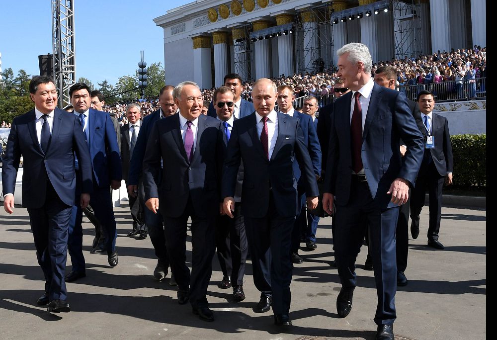 The First President of Kazakhstan visites a festive concert on the occasion of Moscow City Day