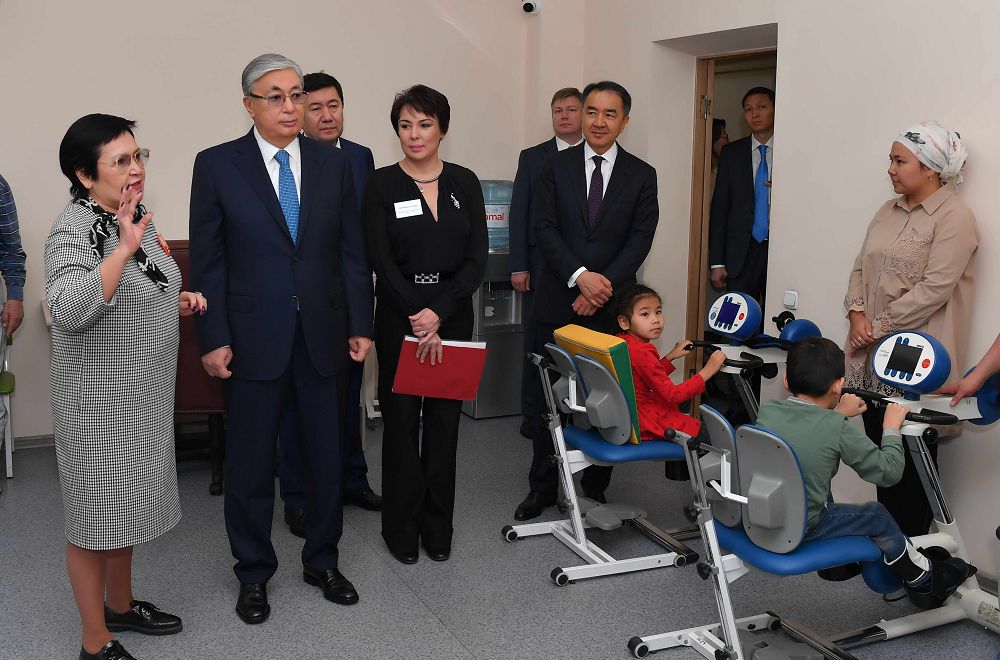 Tokayev visits Association of parents of disabled children