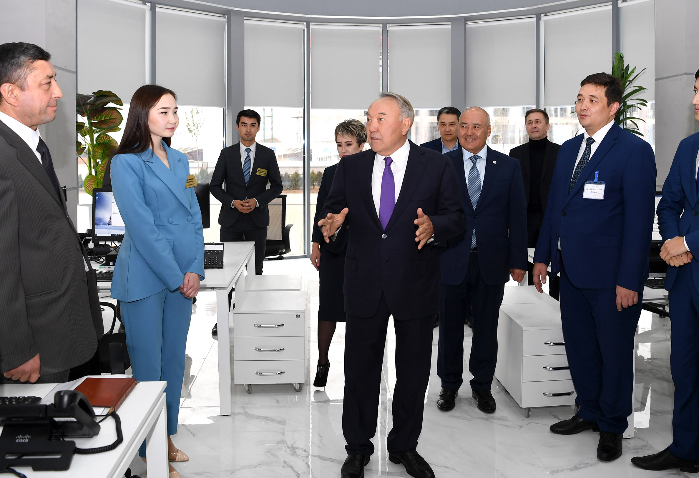 N.Nazarbayev learns about new "Alatau media center"