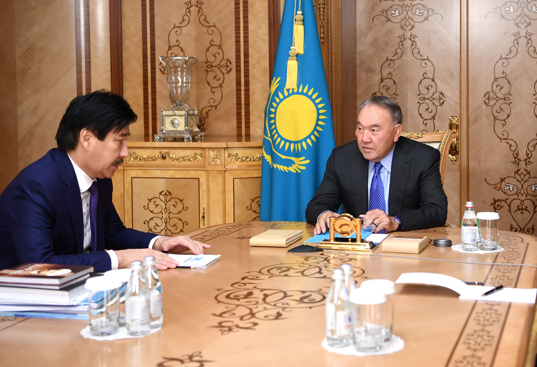 Elbasy receives head of al-Farabi Kazakh national University