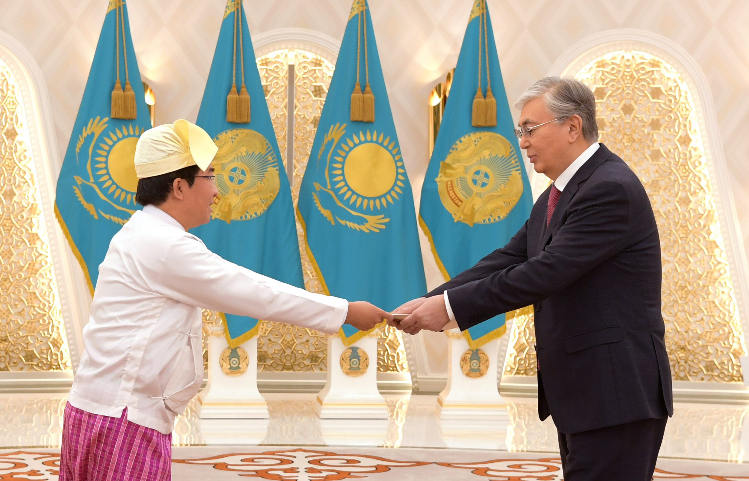Kazakh President receives the credentials from the Ambassadors of a number of foreign states