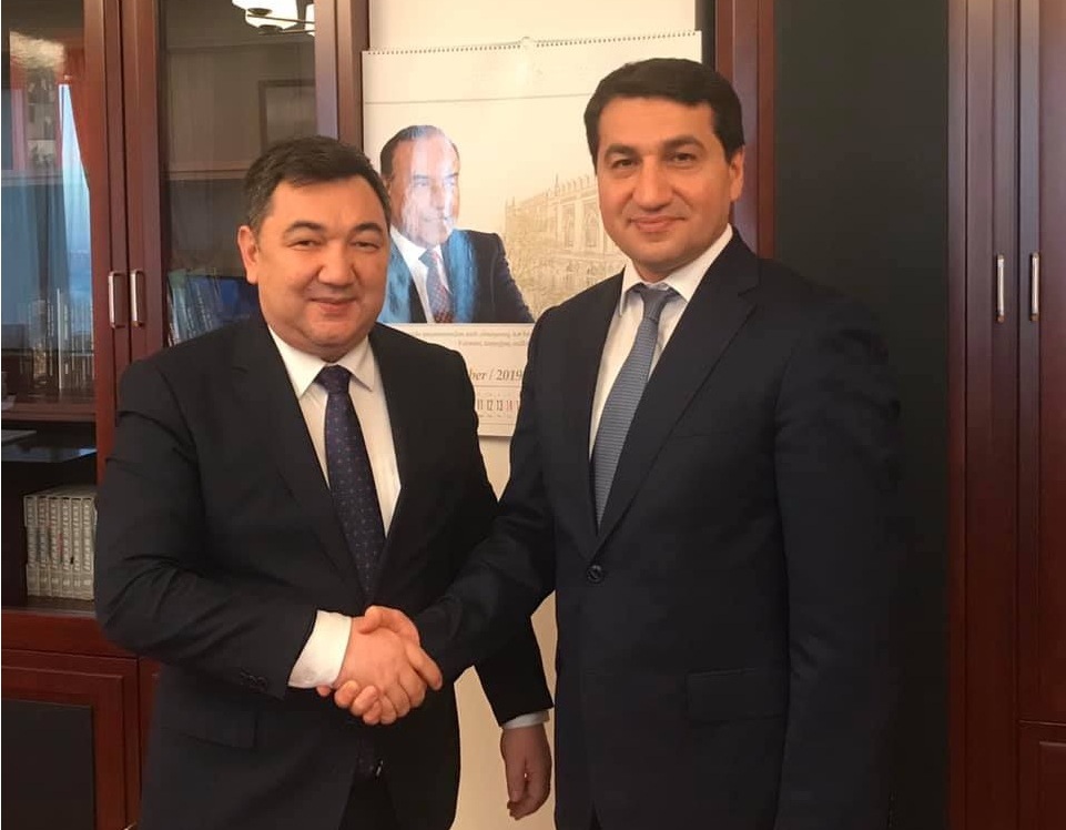 Darkhan Kydyrali meets with assistant to the President of Azerbaijan