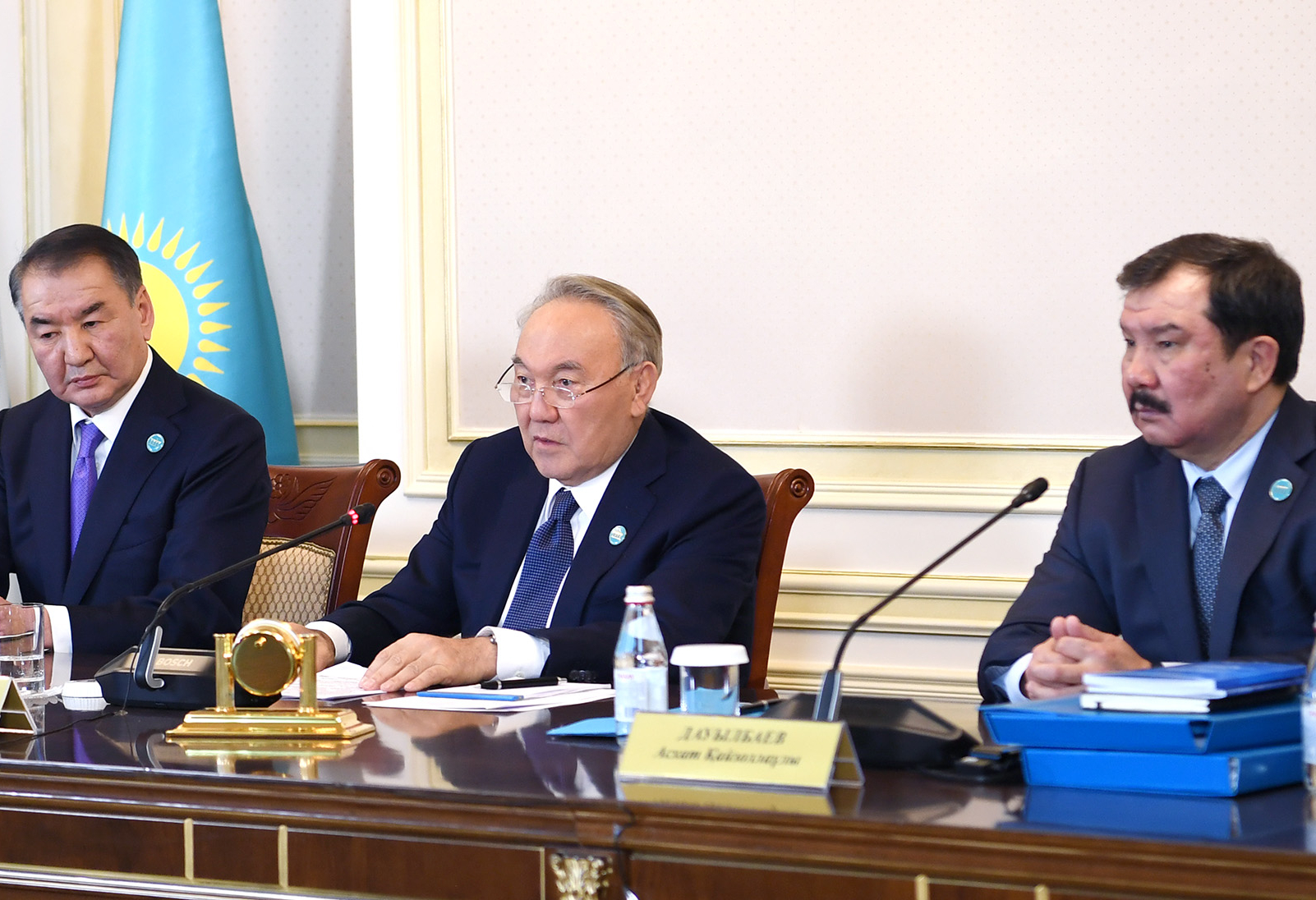 Nursultan Nazarbayev attends Constitutional Council's session