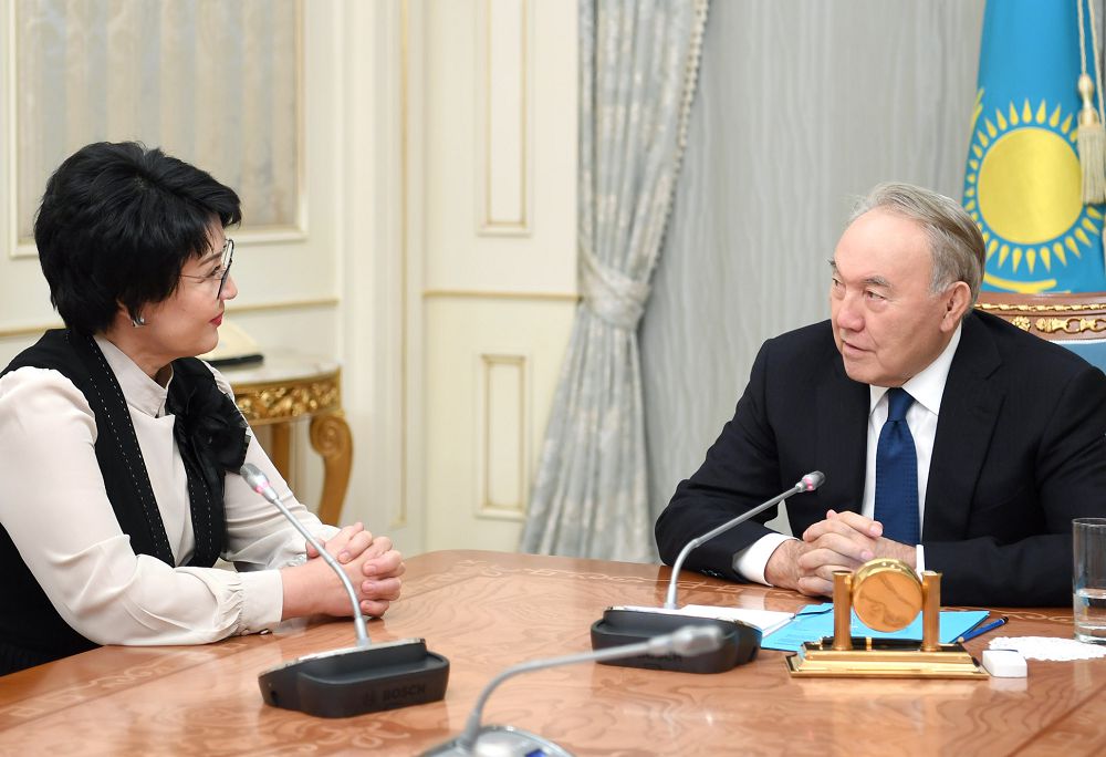 First President of Kazakhstan receives Zhania Aubakirova