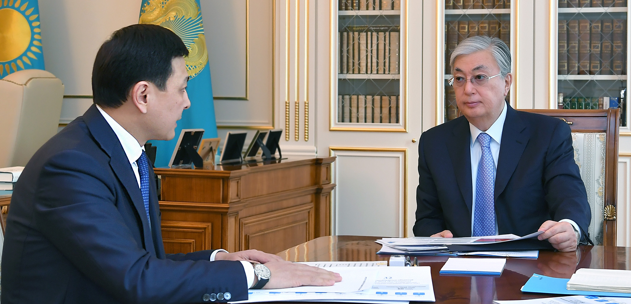 Kassym-Jomart Tokayev receives akim of Nur-Sultan Altai Kulginov