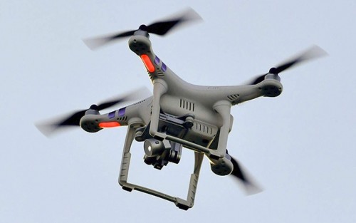 Unmanned aerial vehicles were used by military personnel at checkpoints