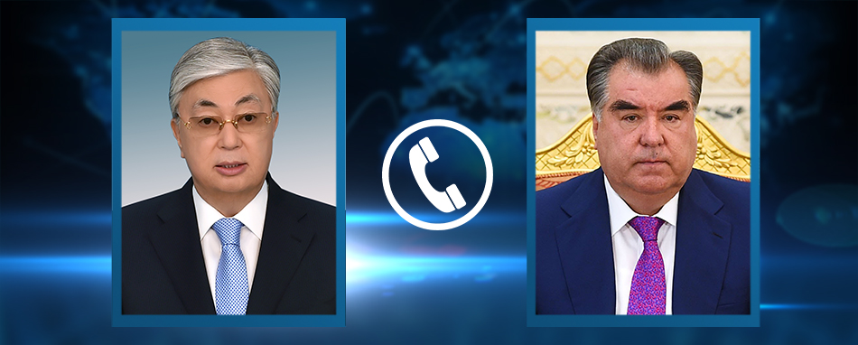 Kassym-Jomart Tokayev speaks over phone  with Tajik President