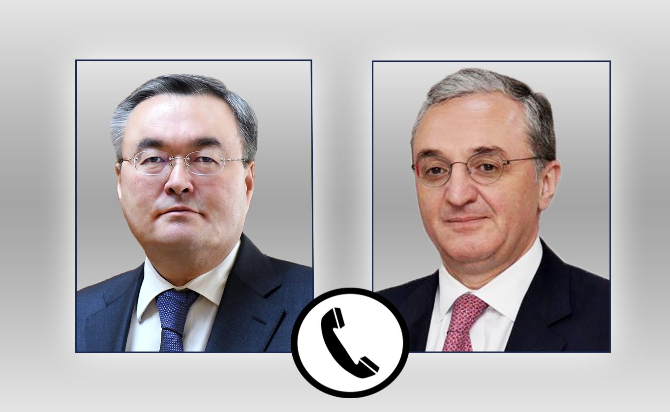 The foreign ministers of Kazakhstan and Armenia have a telephone conversation