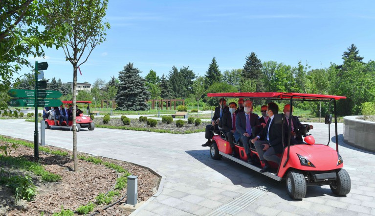 Kazakh President visits the Main Botanical garden in Almaty
