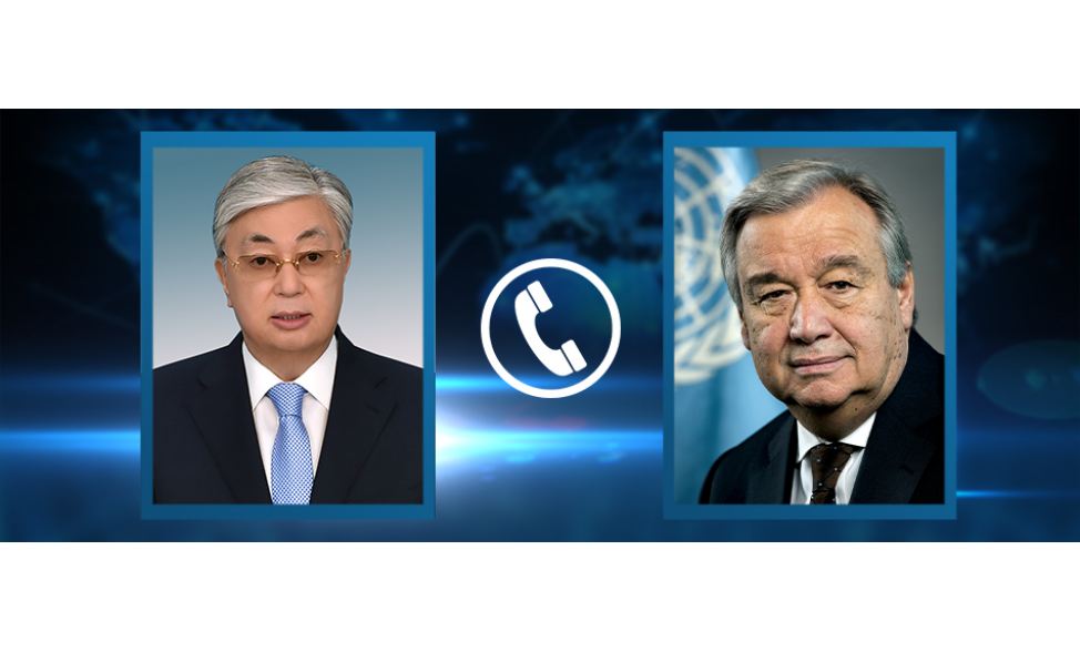 Kazakh President speaks over phone with UN Secretary General Antonio Guterres