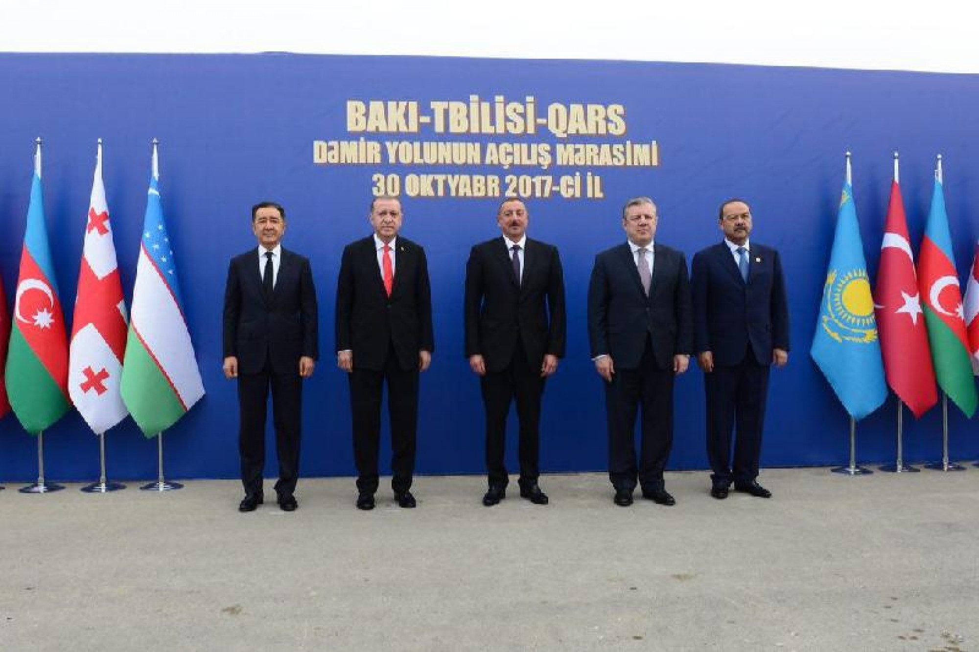 Sagintayev participated in the opening ceremony of Baku-Tbilisi-Kars railway corridor