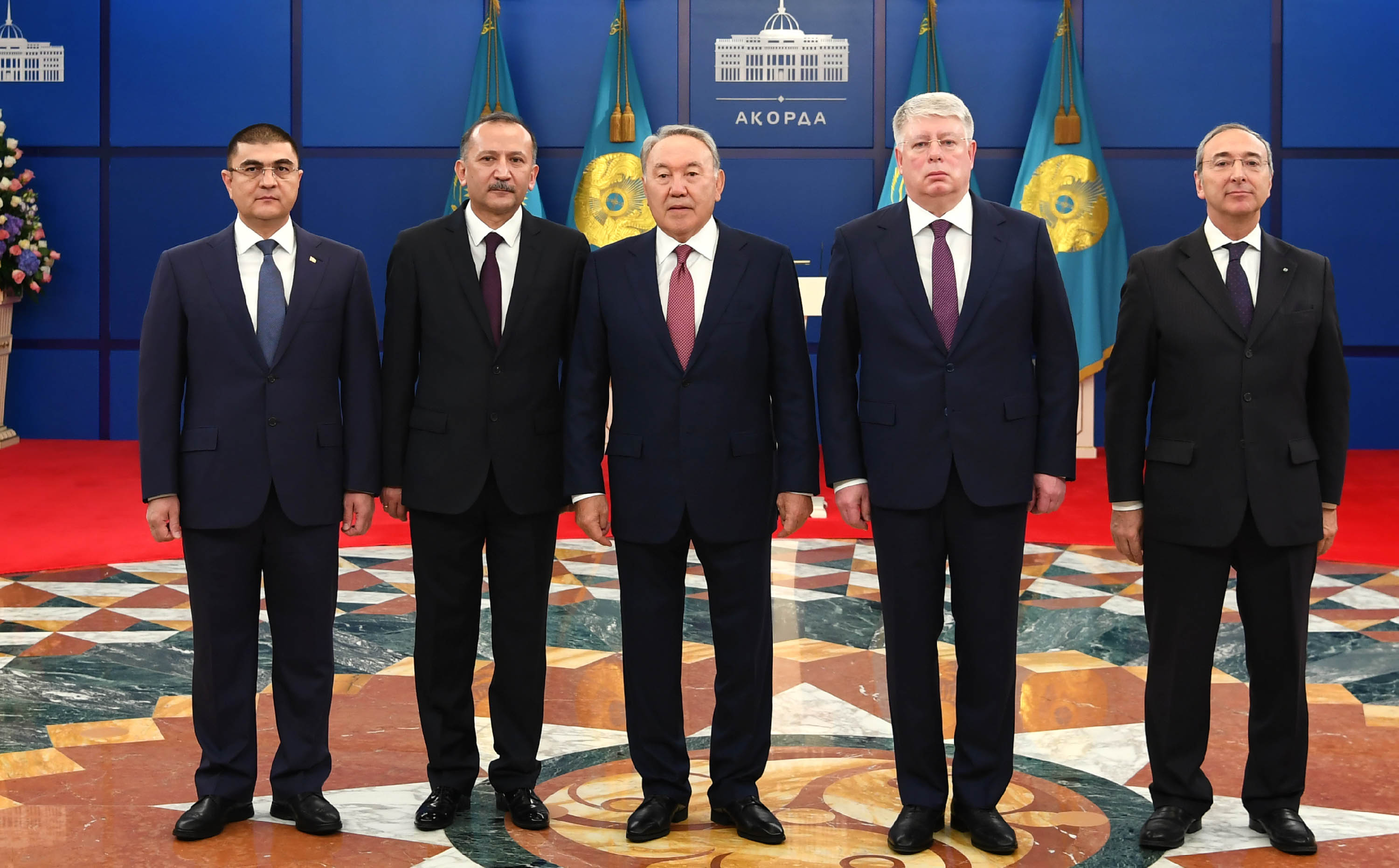 Kazakh President participates in the ceremony of accepting credentials