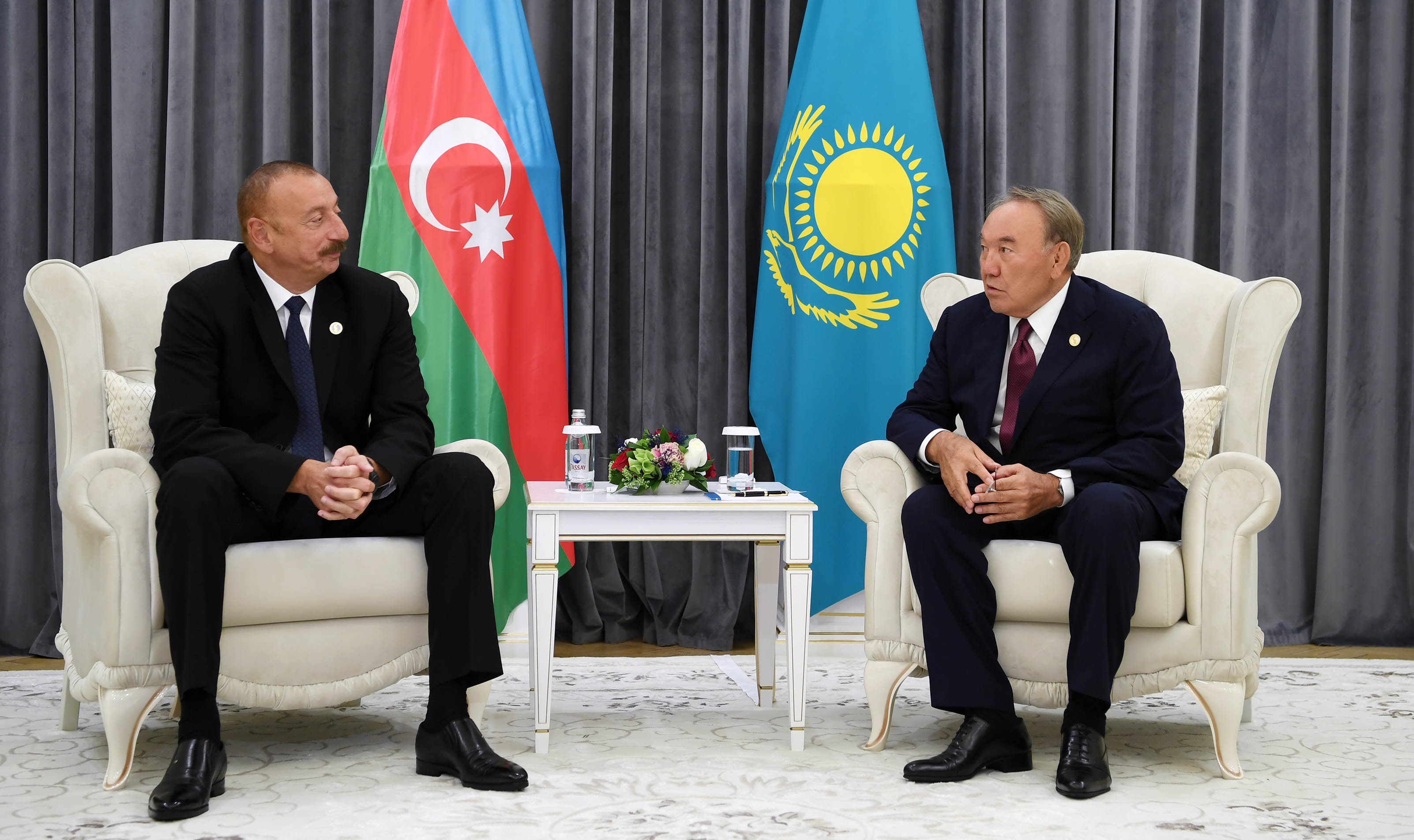 Nursultan Nazarbayev meets with President of Azerbaijan Ilham Aliyev