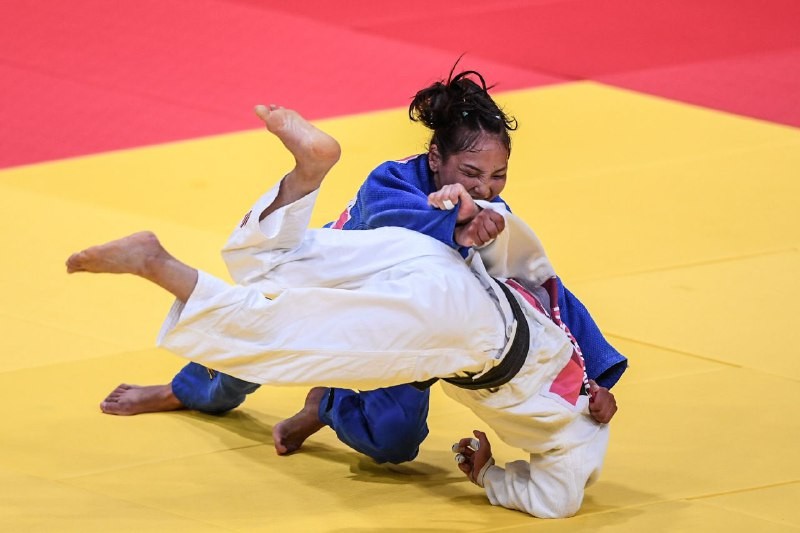 Otgontsetseg Galbadrakh wins a bronze medal at the Asian Games 2018