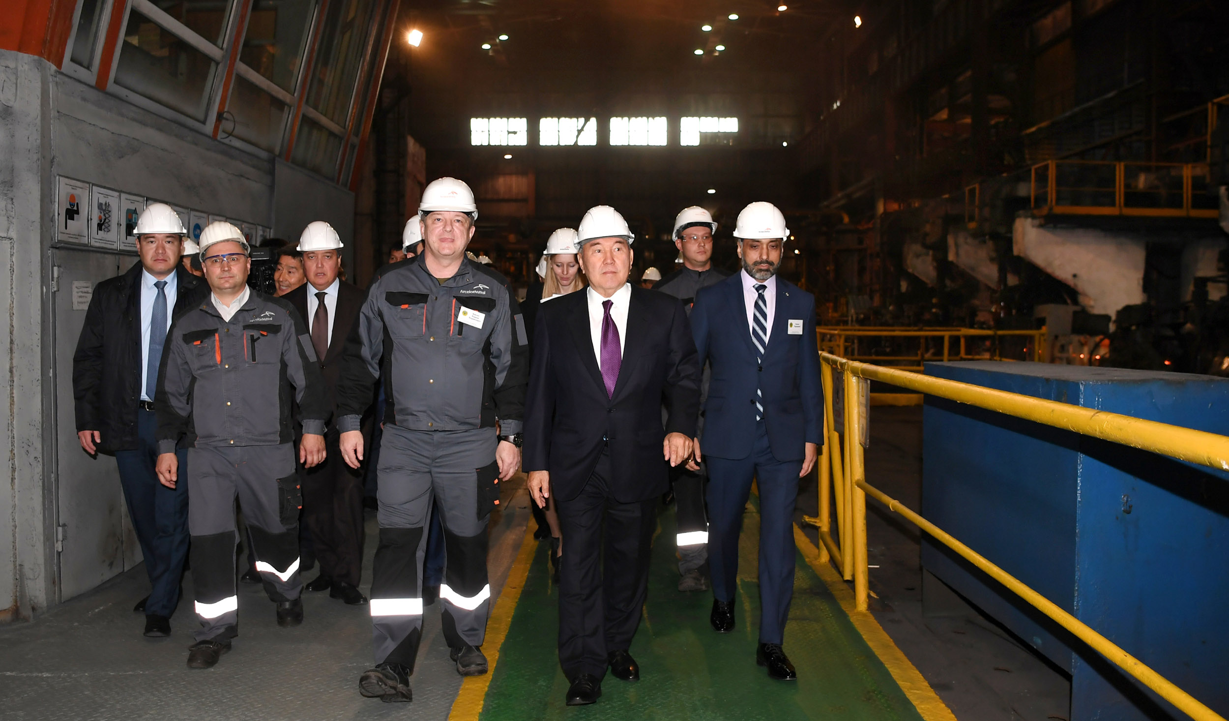 Nursultan Nazarbayev visits JSC ArcelorMittal Temirtau