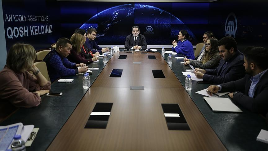 Kazakh media delegation visits Anadolu Agency