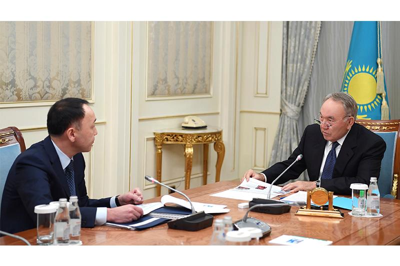 Nursultan Nazarbayev receives governor of Kostanay region Arkhimed Mukhambetov
