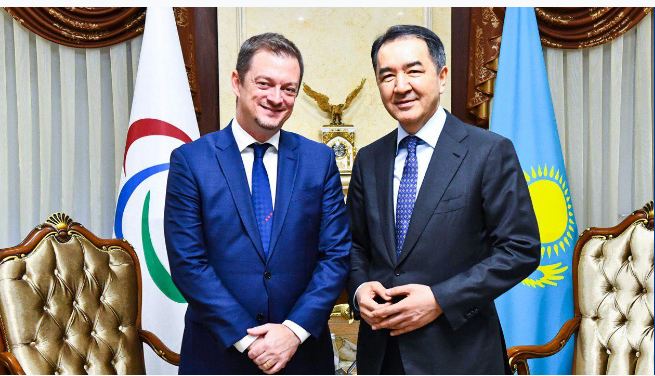 Bakytzhan Sagintayev meets with President of International Paralympic Committee Andrew Parsons